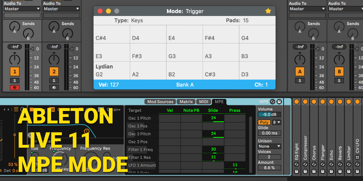 Ableton Live 11 in MPE Mode