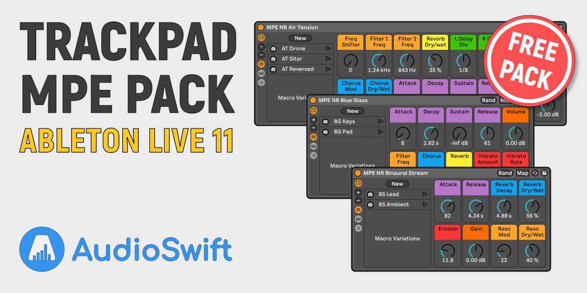 Free Trackpad MPE Pack for Ableton Live 11 + Tutorial