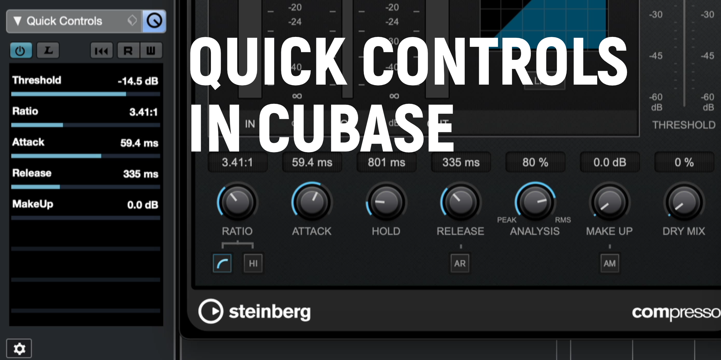Quick Controls in Cubase