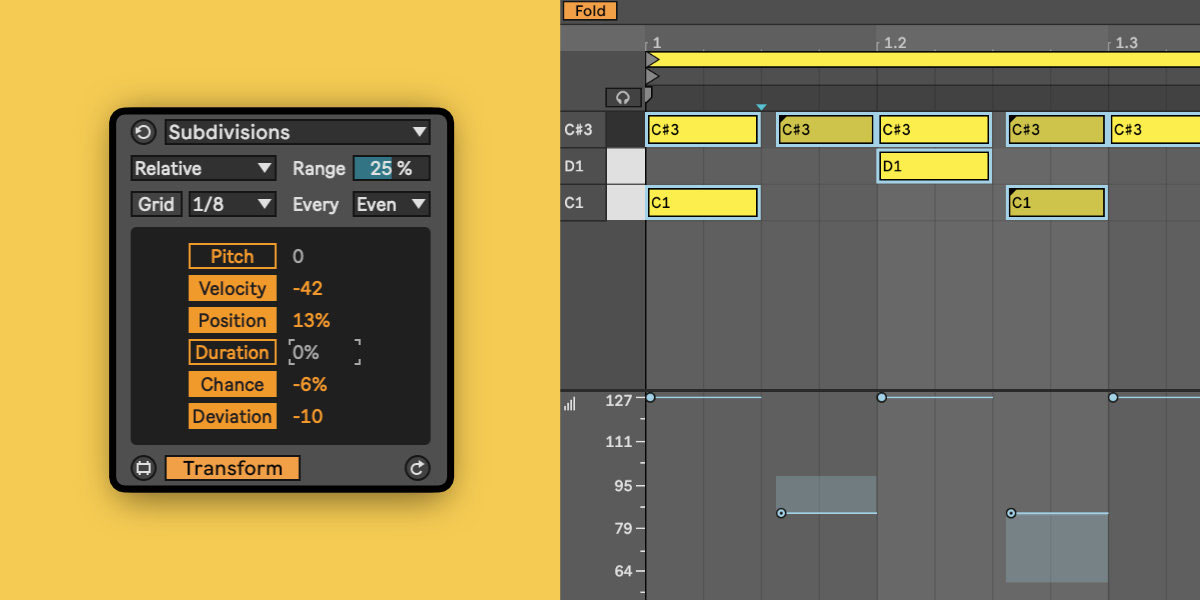 Subdivisions MIDI Tool for Ableton Live 12